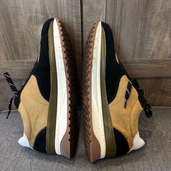 Madewell Kickoff Trainer Sneakers size 10 Suede and Leather Black and Camel Tan - Picture 9 of 12